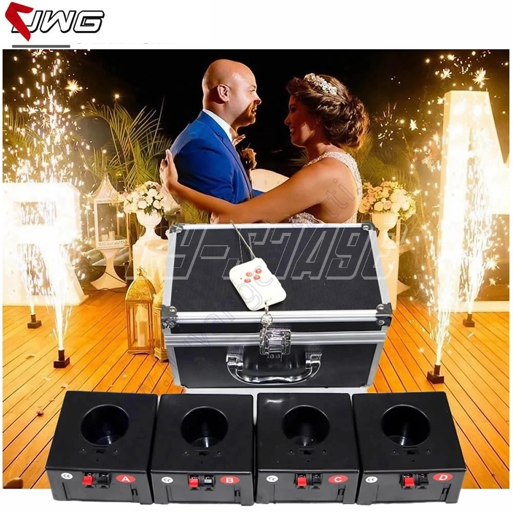 4 Channel Wireless Remote Control System Cold Pyrotechnics Receiver sparks Fountain cold fireworks machine for wedding stage | Освещение