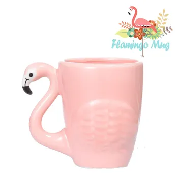 

Hot Sale Pink Flamingo Ceramics Mugs Creative Cute Animal Ceramic Cups Coffee Tea Milk Beakfast Mug Couple Cup For Children Gift