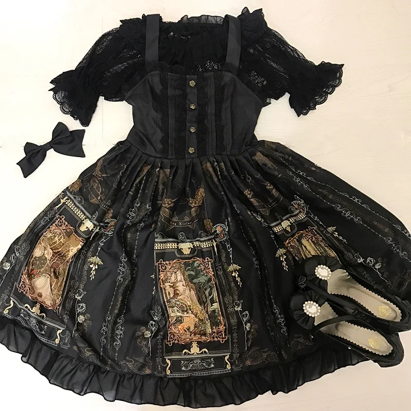 Готическое сказочное женское платье лолиты, одежда Лолиты каваи, vestido victoriano, женское платье лолиты в стиле панк, es