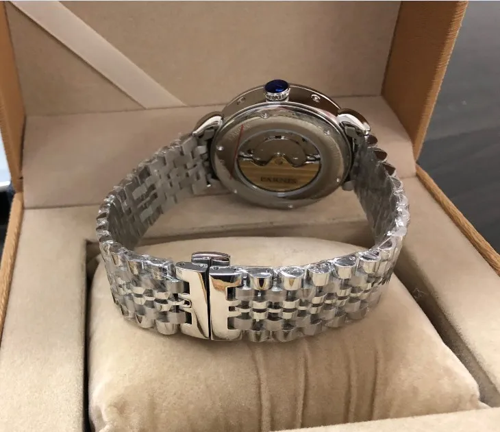 Новинка мужские часы PARNIS 42 мм GMT с автоматическим самодвижением автоматической