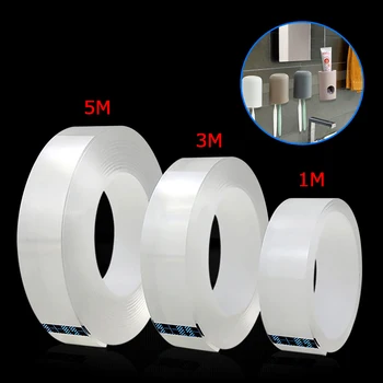 

3M / 5M Magic Nano Tape Wall Hooks Kitchen Home Removable Sticker Traceless Double-sided Adhesive Tape Reusable Waterproof Tapes