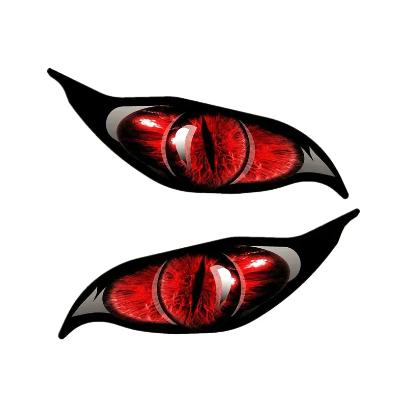 Creativo Evil Eye 2 pz/paia occhi adesivi per auto accessori vinile PVC 13cm * 12cm moto Car Styling Decal