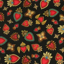 45X110 см, Корейская импортная черная хлопковая ткань с сердцем для девочек, домашний текстиль, чехол для подушки, DIY-BK769