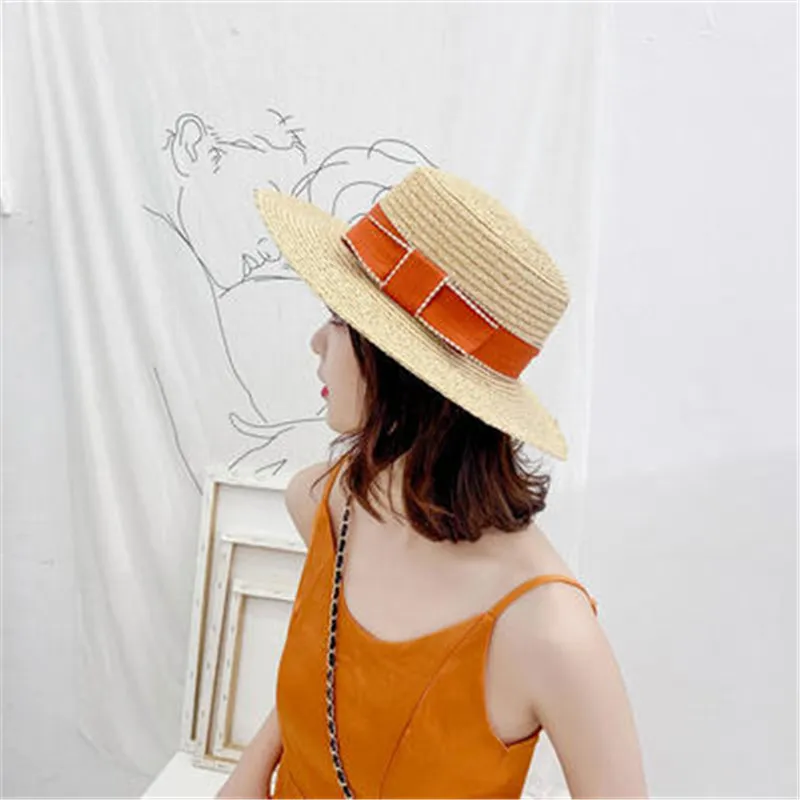 

sunmmer hats for women NEW panama Dome wide brim big beach hat ladies beggar Bowknot Raffia luxury spring sun visor straw hat