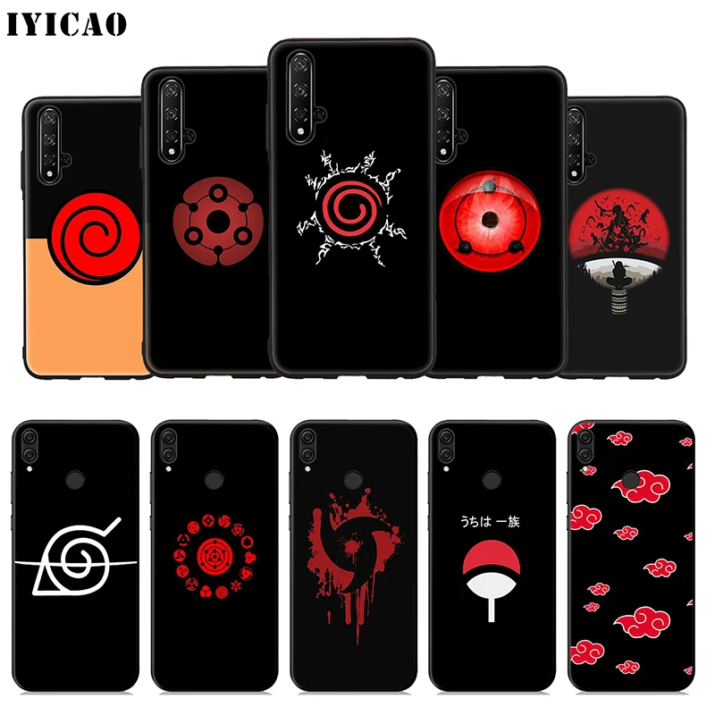 IYICAO Anime naruto logo Soft Case for Huawei Honor 20 10 9X 9 8X 8C 8 7X 7A 6A Lite Pro View Note Phone Cover |