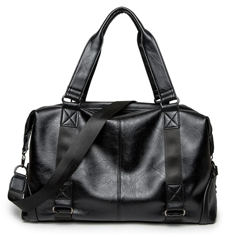 Дорожные сумки большие Новые водонепроницаемые мужские кожаные черные модные повседневные большие дорожные Сумки из искусственной кожи мужские сумки-мессенджеры