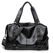 Дорожные сумки большие Новые водонепроницаемые мужские кожаные черные модные повседневные большие дорожные Сумки из искусственной кожи мужские сумки-мессенджеры