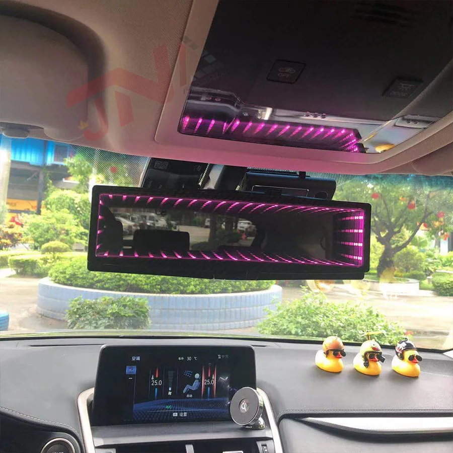 JDM 270 мм широкая версия клип-на зеркало с 3d-led-подсветкой автомобильные зеркала
