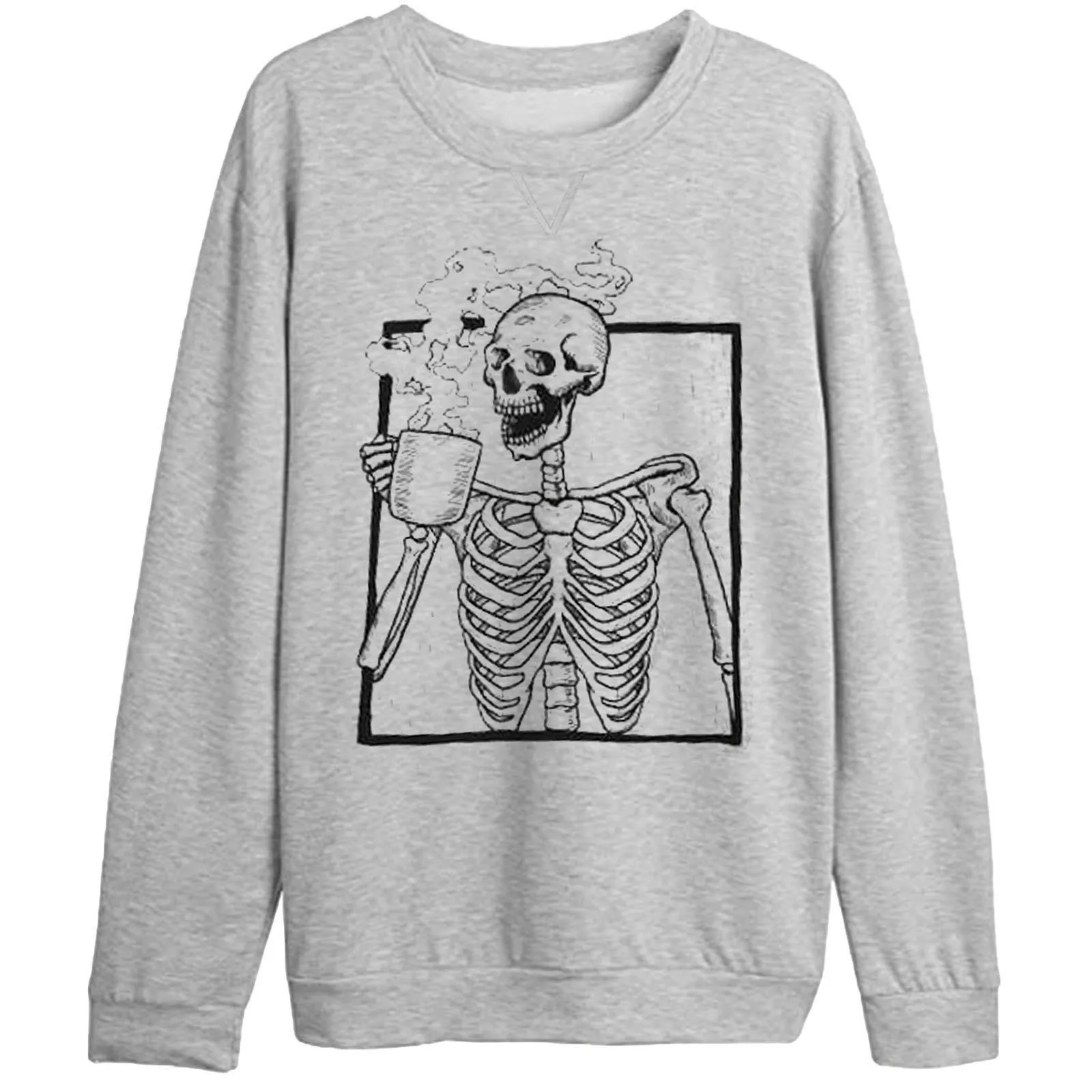 Winter Sweater Women Halloween Casual Printing Long Sleeve Sweatshirt Tops Pullover Warm Tops Elegant Brief Daily Hoodies 2