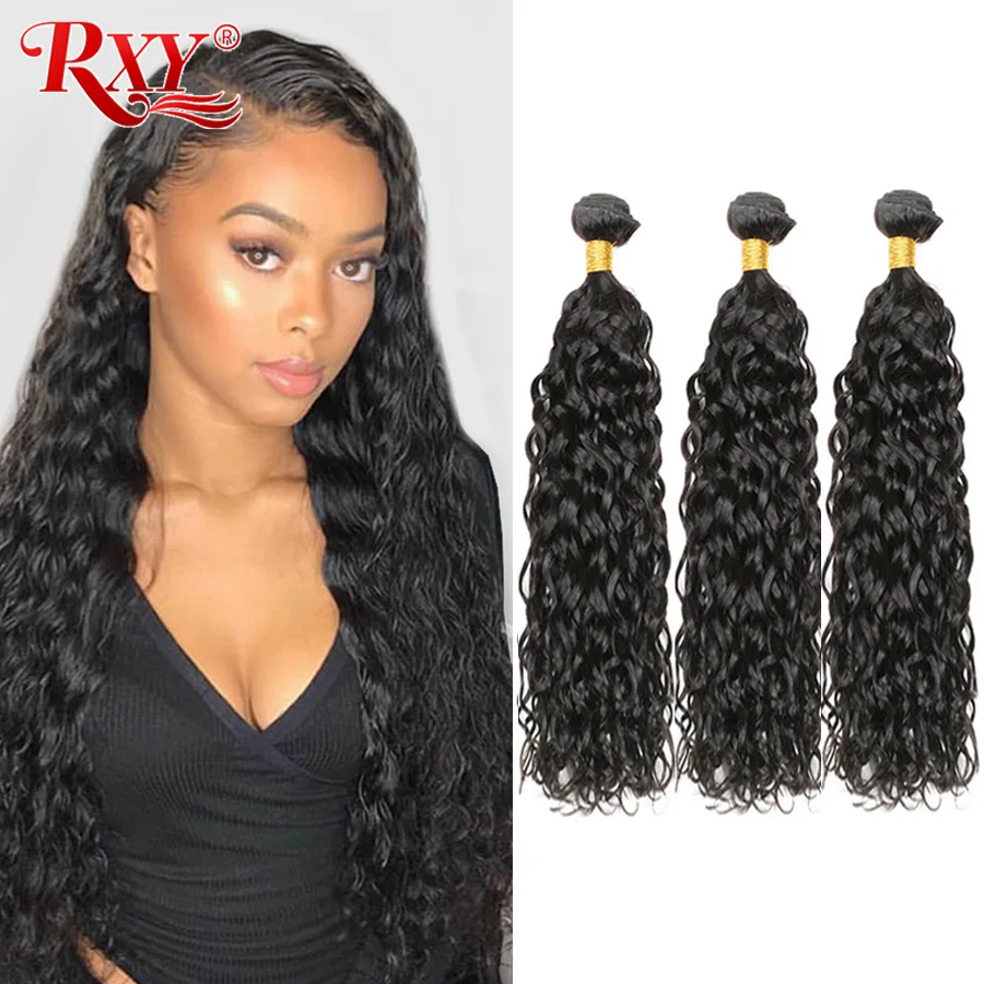 Good Value Peruvian Hair Human-Hair-Extensions Water-Wave-Bundles Wavy Remy Double And Wet RXY Whole-Head rBKazB1E