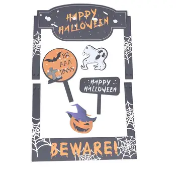 

1 Set Photo Prop Funny Photo Frame Decor Party Supplies for Halloween