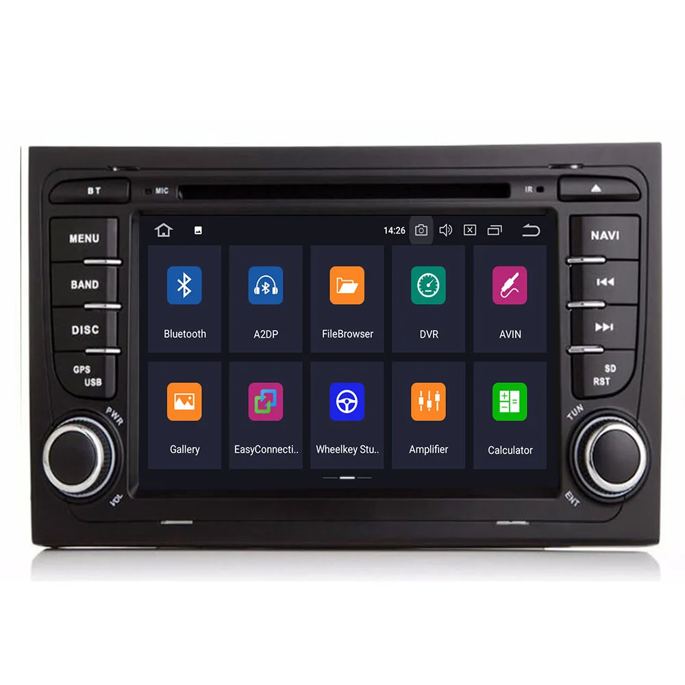 Top Free shipping! 4G WIFI Android 9.0 CAR GPS Navi for audi A4 2002-2008 S4 RS4 8E 8H B6 B7 With BT RDS DVD multimedia player radio 1
