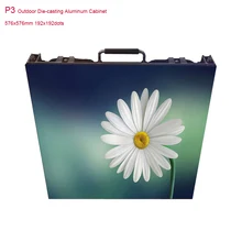 Прямые продажи с фабрики HD P3mm SMD 576*576 мм литье алюминия арендуемый кабинет открытый полноцветный светодиодный дисплей для рекламы