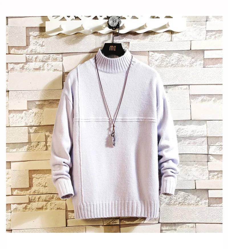 New Autumn Winter Turtleneck Sweater Men Pullovers Men Casual Long Sleeve Sweaters Korean Jumpers Sweater Man Keep Warm Pull Men