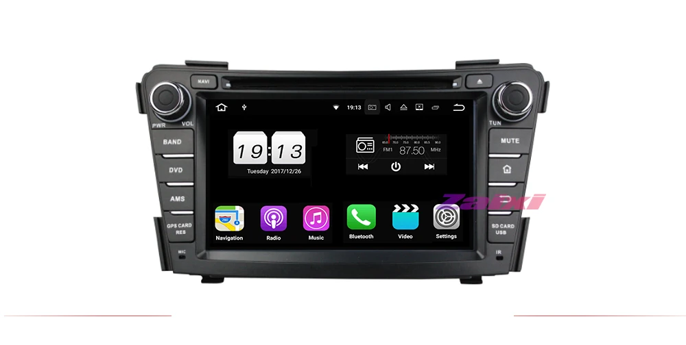 Discount ZaiXi For Hyundai i40 2011~2019 Car Android Multimedia System 2 DIN Auto DVD Player GPS Navi Navigation Radio Audio WiFi 1