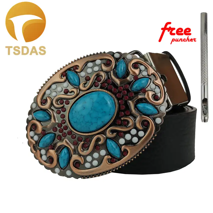 genuine turquoise belt buckle