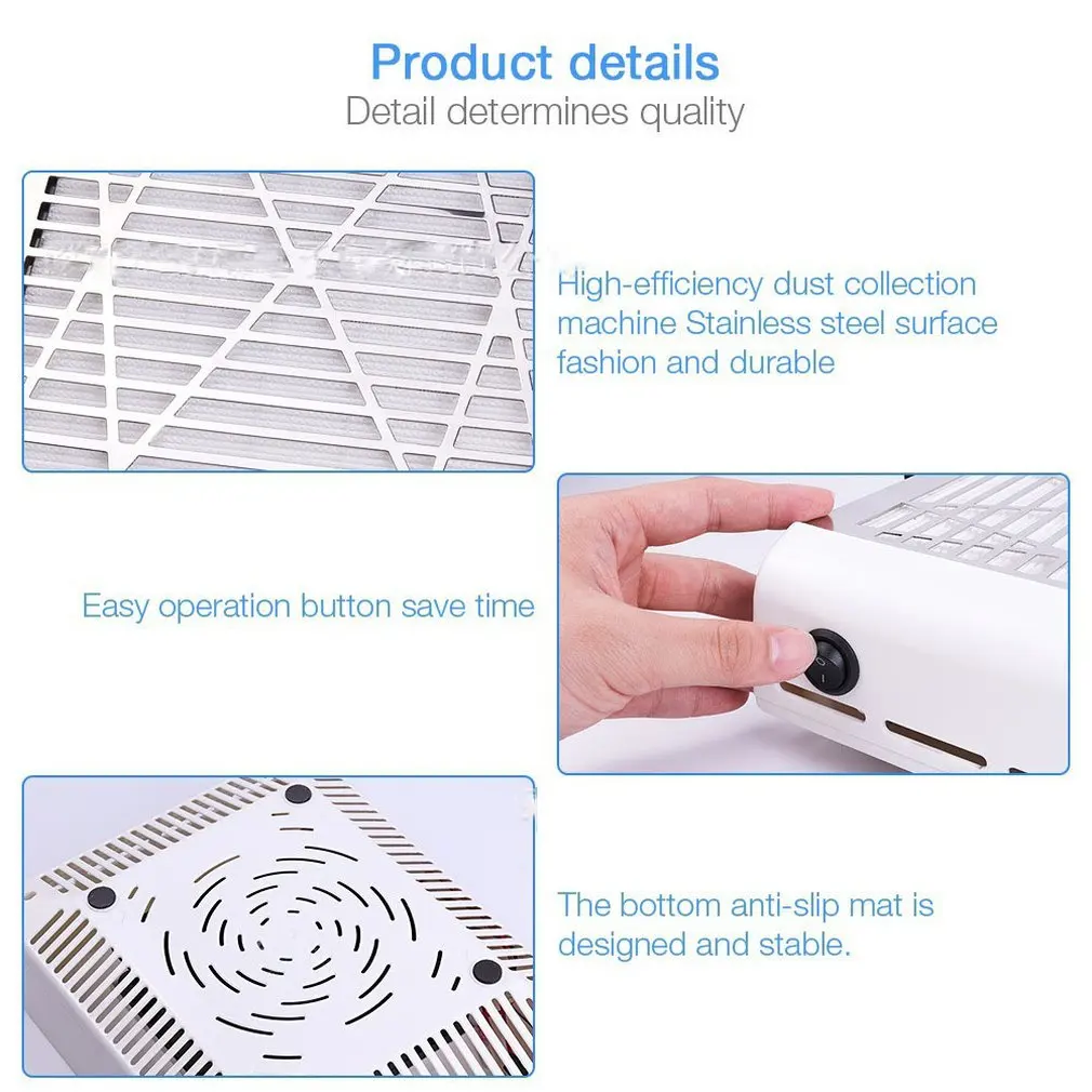 40W Powerful Filter Nail Vacuum Cleaner Dust Machine Single Fan Nail Dust Cleaner Hair Salon Vacuum Cleaner