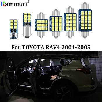 

KAMMURI 8Pcs No Error White LED Car Interior Bulbs Package Kit For 2001-2005 Toyota RAV4 RAV-4 LED Interior Lights