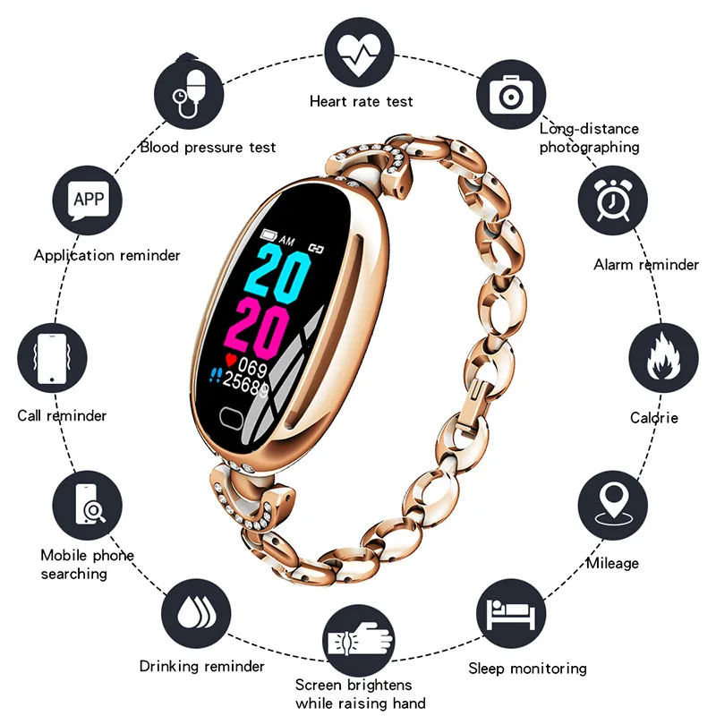 Smart Watch Women Heart Rate Monitor 14 Days Standby Fitness Bracelet Waterproof Pedometer Tracker Connect IOS Android PK S3
Smart Watch Women Heart Rate Monitor 14 Days Standby Fitness Bracelet Waterproof Pedometer Tracker Connect IOS Android PK S3