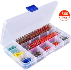 Kit de fils de saut pour planche à pain, 560 pièces, 14 longueurs assorties, fil de saut préformé pour le prototypage de la planche à pain, Circuit de soudure 