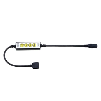 

CLAITE DC5-24V 6A 4 Keys Brightness Adjustable Dimmer Controller for 4PIN CCT LED Strip Light Color Switch Button Function