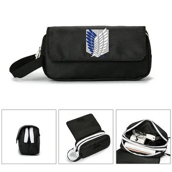 

Attack On Titan Wings of Freedom Wallet Purse Cosmetic Stationery Pencil Bag Girls Boys Gift Back to School Hand Bag Portable