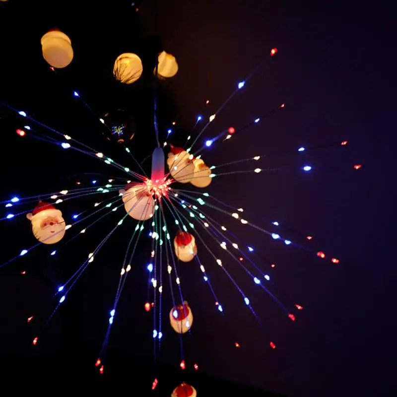 Праздничный подвесной светильник со звездами s 100-200 светодиодный DIY фейерверк медная гирлянда Рождественский светильник s уличный мерцающий светильник