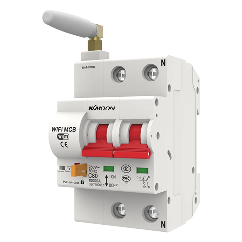 

2P WiFi Intelligent Circuit breaker Air Switch Automatic Switch Overload Short Circuit Protector Household Power Switch