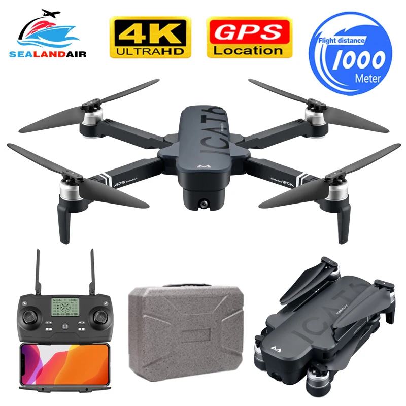 Радиоуправляемый Дрон 4K с двойной HD камерой ESC 5G Wi Fi Видео FPV оптический поток