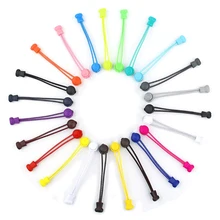 1 пара 19 цветов растягивающийся замок шнурки фиксирующий башмак шнурки высокое качество тапки эластичные шнурки