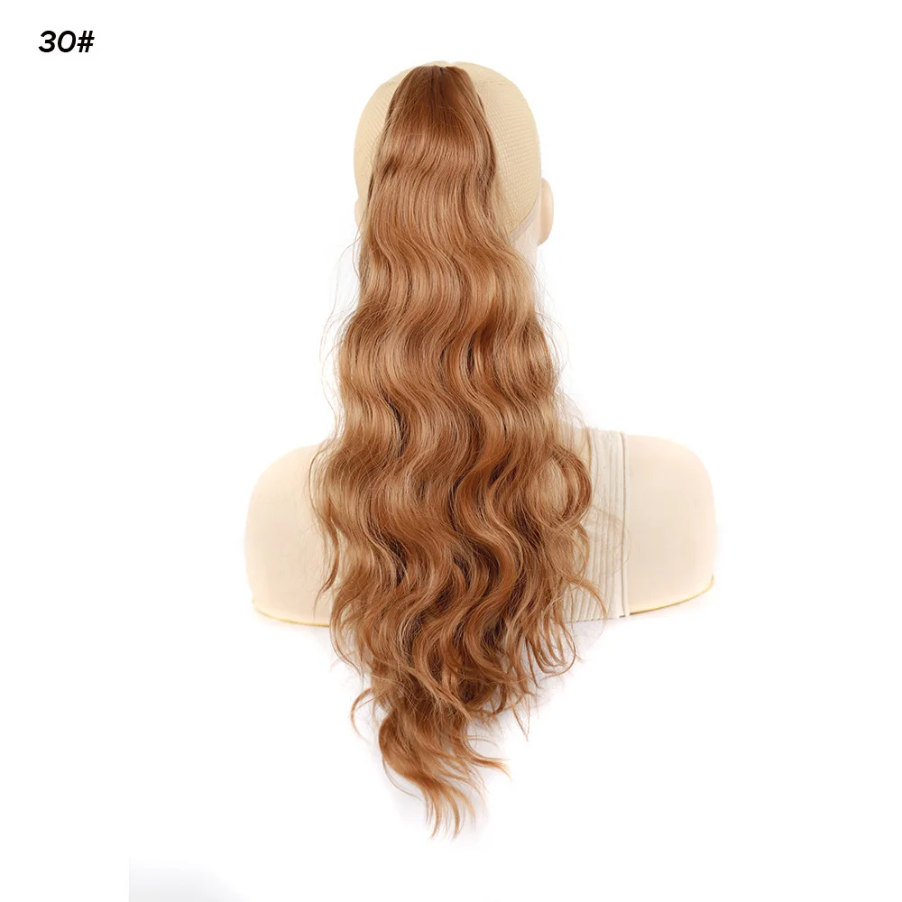 Sythetic Long Ponytails Hair Water Wave Hairpieces Women's Claw Jaw Pony tail Extension False Hair for Women