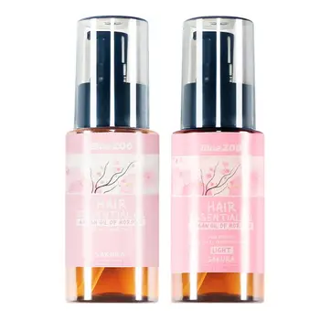 

60ml Women Hair Care Essential Oil Natural Cherry Blossom Flavor Argan Oil Conditioner Frizz Dry Hair Rolls Repair