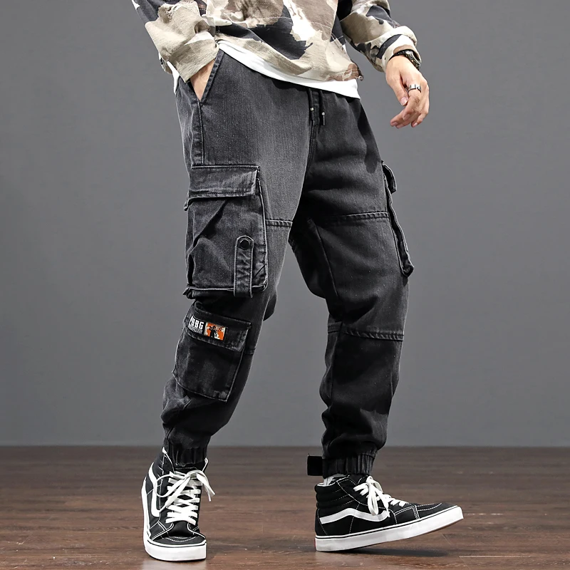 Fashion Streetwear Men Jeans Loose Fit 