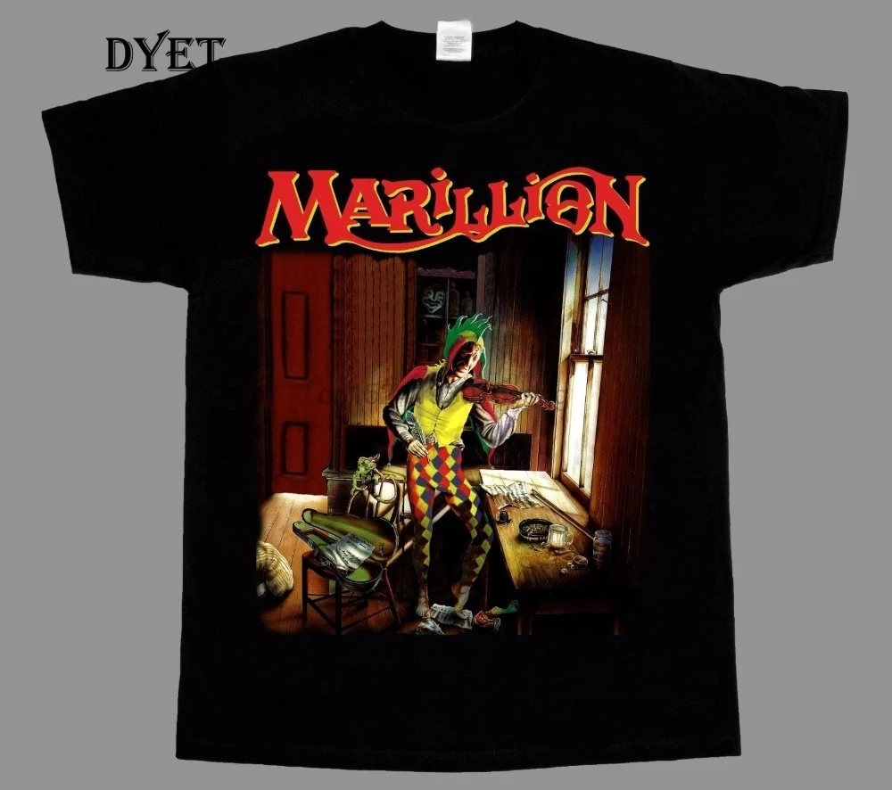 Новая Черная футболка с коротким рукавом marillion script for a jester's tear |