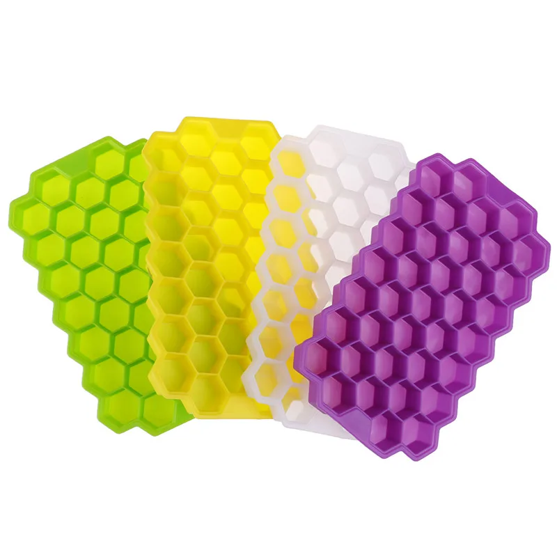 37 Cubes Home Honeycomb Shape Silicone Ice Cube Tray Mold Storage Container ice cube maker ice cream mold cube tray
