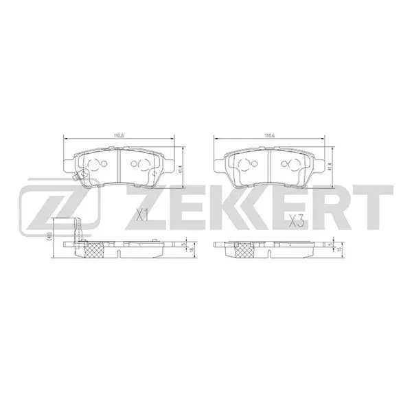 Колодки торм. диск. зад Nissan Navara(D40M) 05- Pathfinder(R5
