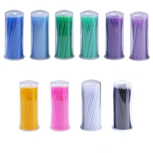 

100PCS Eyelash Applicator Microbrushes Eyelash Disposable Cotton Swab Lash Cleanner Aplicador Medical Labels