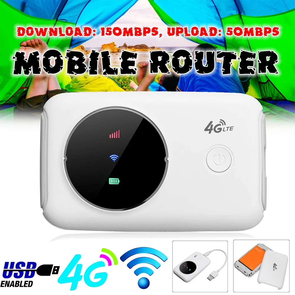 

MIFI 4G LTE Travel Accessories Router Wireless Portable Mobile Wifi Mini Fast Hotspot Car Broadband LCD Display Universal Unlock