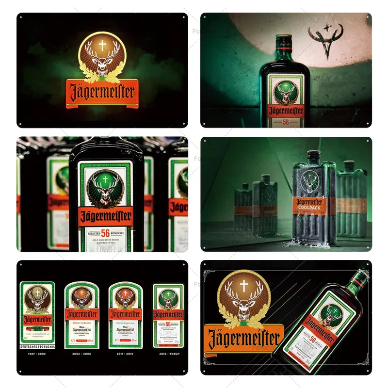 Металлическая табличка Jagermeister металлическая с жестяным знаком винтажная для