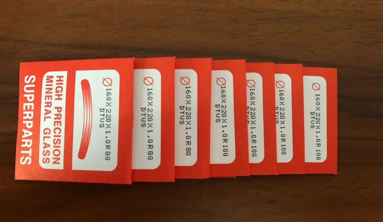 30pcs New White Mineral Glass Watch Crystals Curved Rectangular 1.0mm