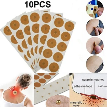 

10Pcs (700 / 3000 Gauss Acupressure) Magnet Needle Moxibustion Patch Body Health Care Weight Loss Patch Pain Relief Slim Patch