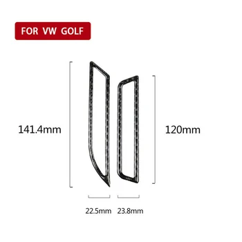 

Carbon Sticker Air Vent Outlet Cover Sticker Black 2pcs For MK7 2013-19