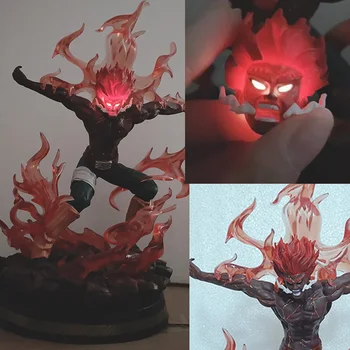 

31cm Naruto GK The Second Generation Might Guy Eight Doors Armor Illuminated Lights Statue Action Figure Christmas Toy Doll