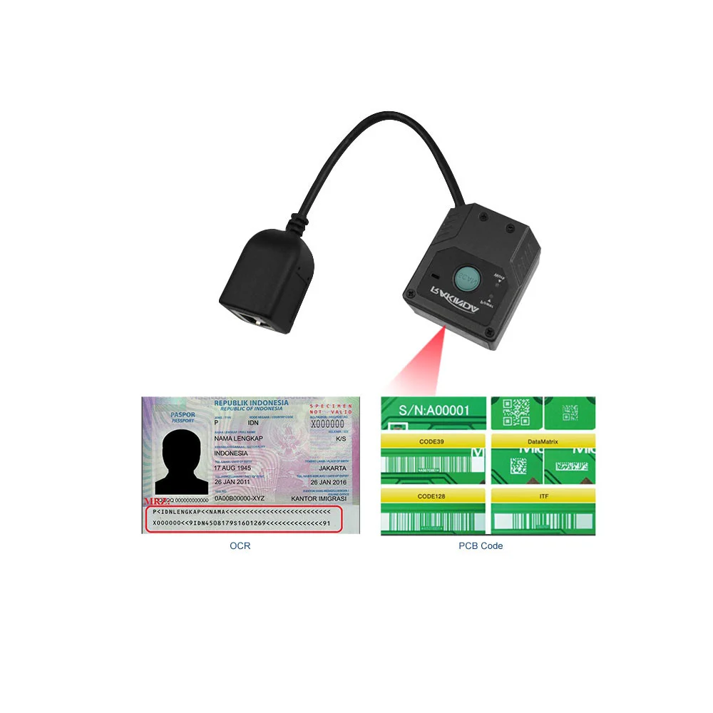 USB RS232 1D 2D QR Aztec Datamatrix OCR MRZ Reader Fixed Mount Scanner for Kiosk Vending Machine | Компьютеры и офис