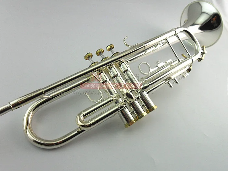 LT180S-72 Professional Bb Trumpet Stainless Steel Type Small Trompeta Brass Instruments Silver Plated Surface Trumpete