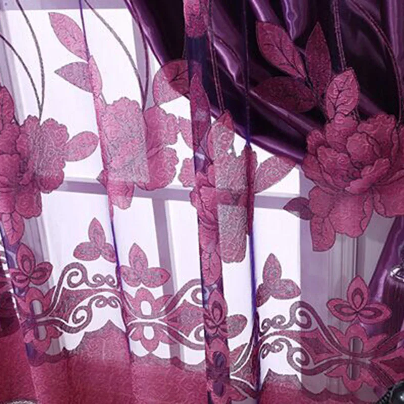 1 шт. 3 цвета Тюль занавеска HomeFloral Дверь Окно Шарф панель драпировка балдахин