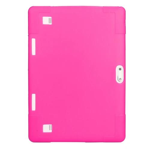 10," Универсальный мягкий силиконовый чехол для 10 10,1 дюймов Android Tablet PC противоударный сплошной цвет задняя крышка защитный чехол - Цвет: Розовый