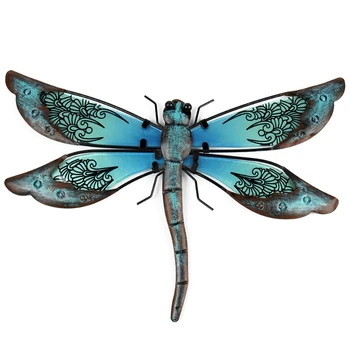 

Metal Dragonfly Wall Artwork for Garden Decoration Miniaturas Animal Outdoor Statues and Sculptures for Yard Decoration