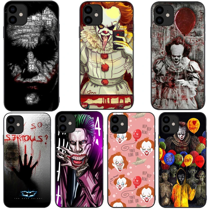 Halloween Clown Horror Friends Soft Case For iPhone X 6 6S Plus 7 8 Plus XS XR XS Max Joker Cover For iPhone 11 Pro Max