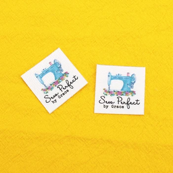 

96 Custom Iron Labels, Logo or Text, Custom Design, iron on, Custom Design，Sewing machine (TB0099)